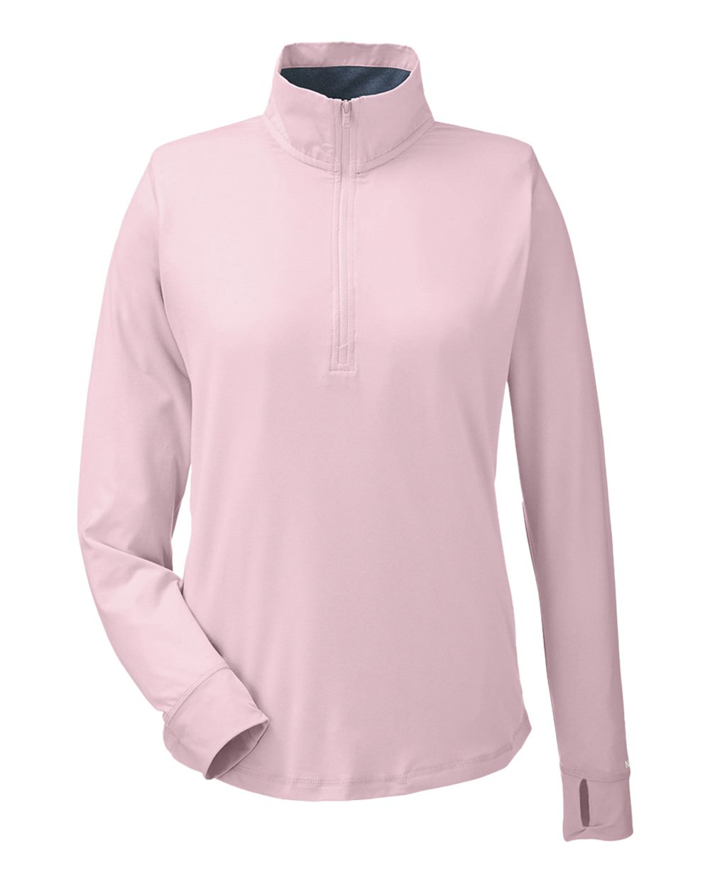Front View of Sunset Pink Women's Saltwater Quarter-Zip Pullover - N17925