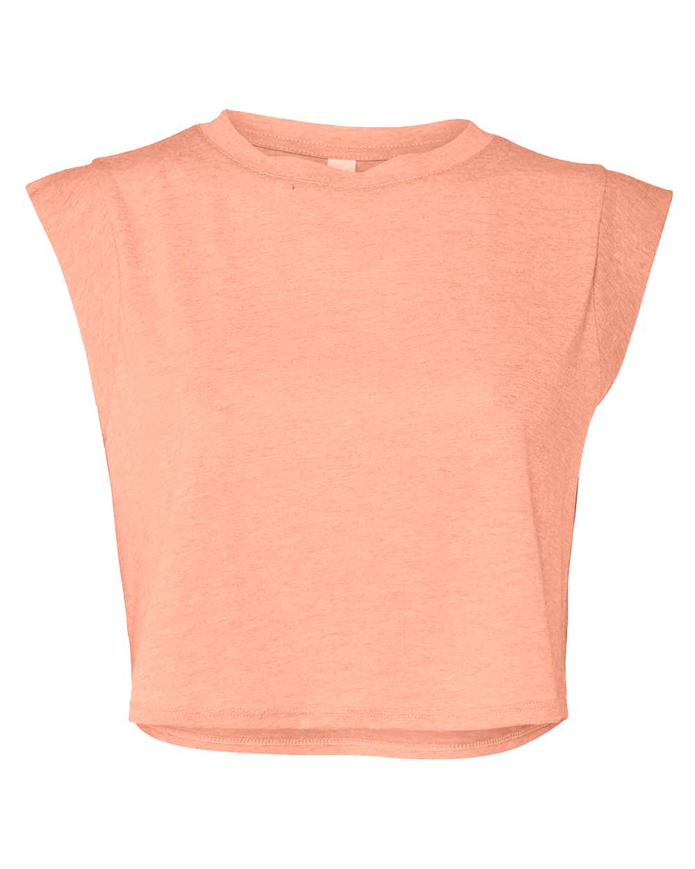 Front View of Sunset Triblend FWD Fashion Women's Festival Crop Tank - 8483