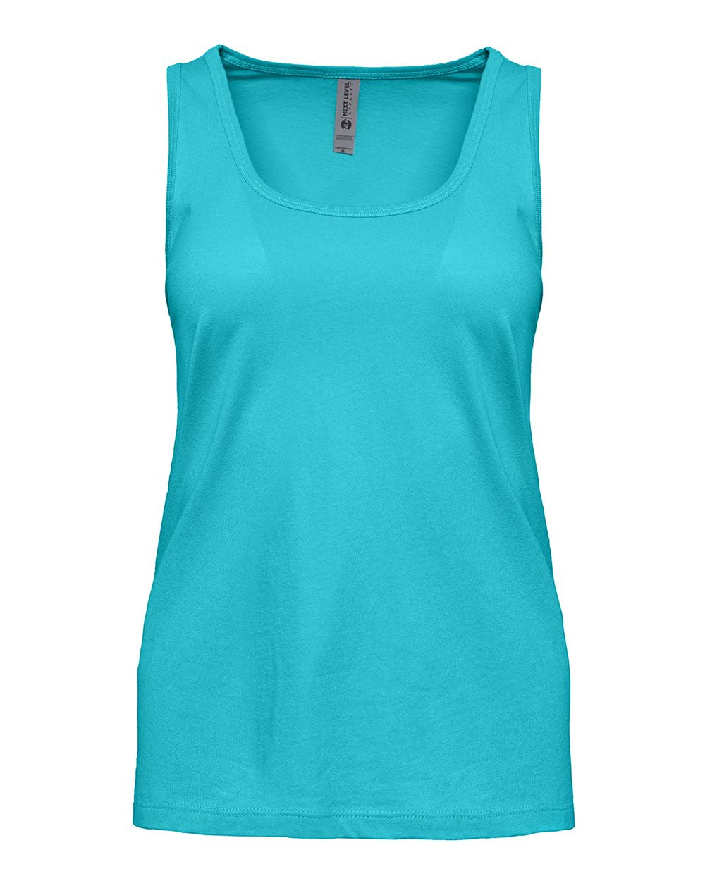 Front View of Tahiti Blue Women&#39;s Cotton Tank - 3933