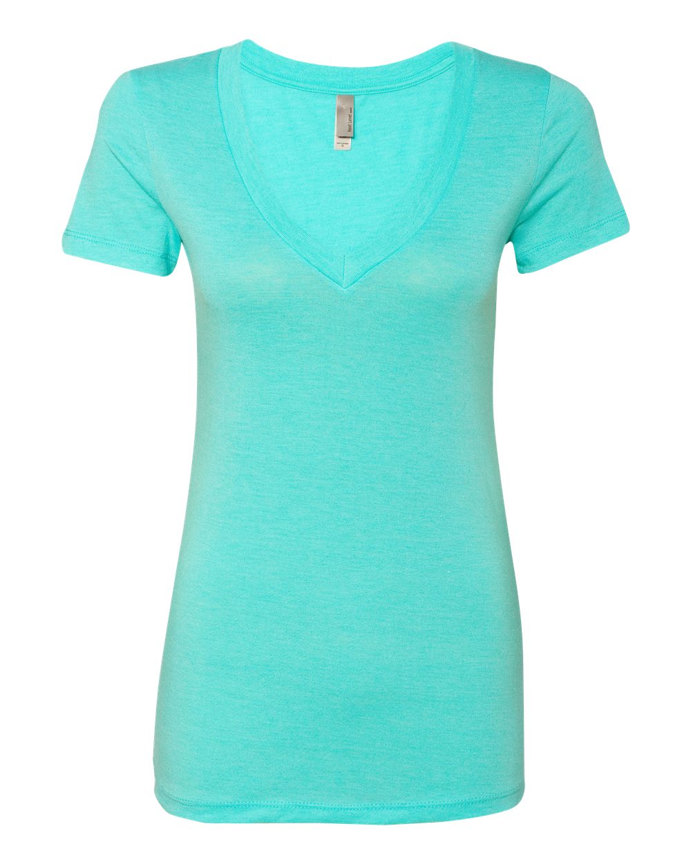 Tahiti Blue Women’s Triblend Deep V-Neck T-Shirt - 6740