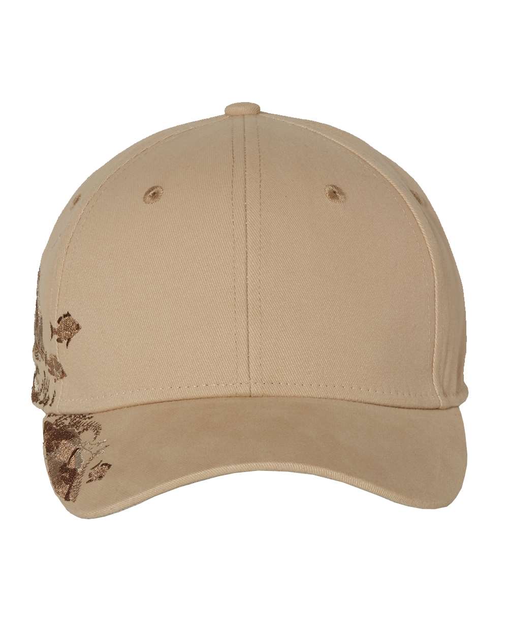 Front View of Tan Bass Cap - 3303