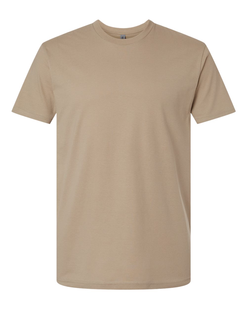 Front View of Tan Cotton T-Shirt - 3600