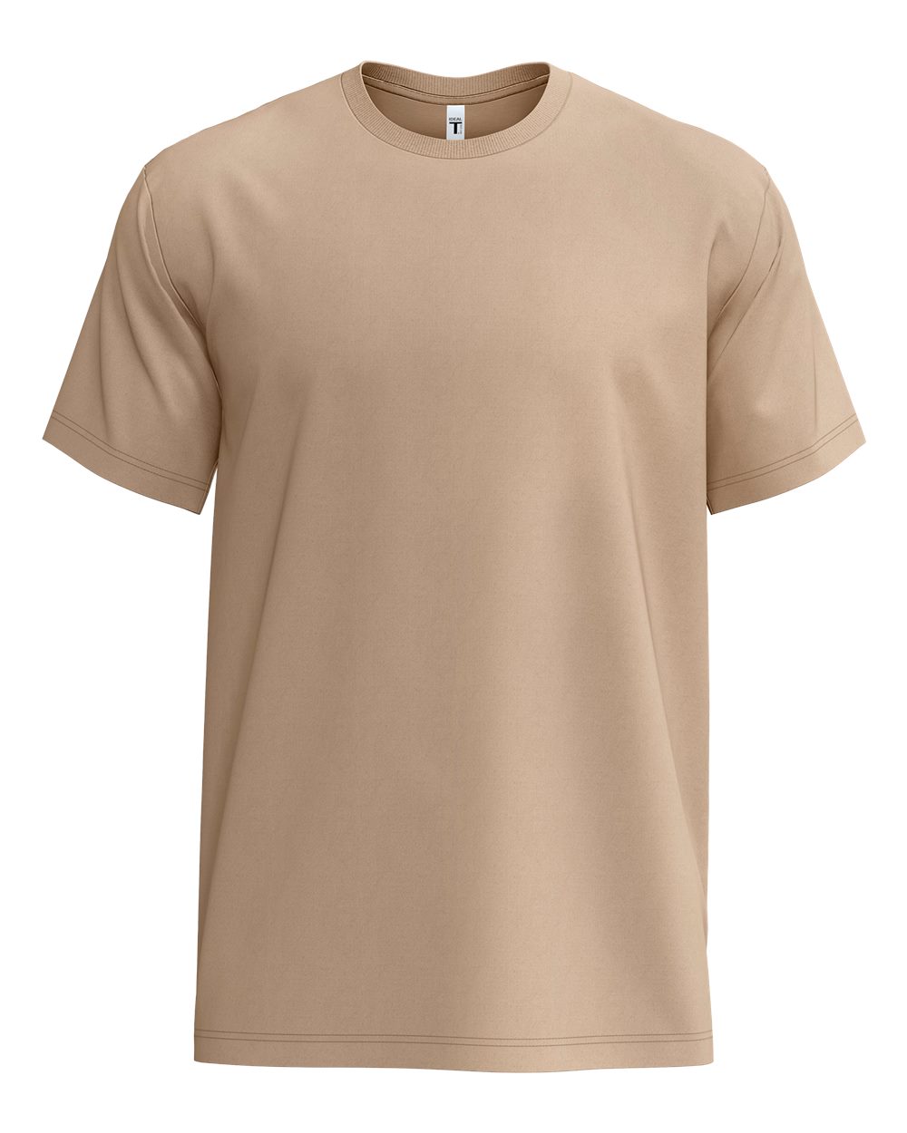 Front View of Tan Ideal Jersey T-Shirt - 1810