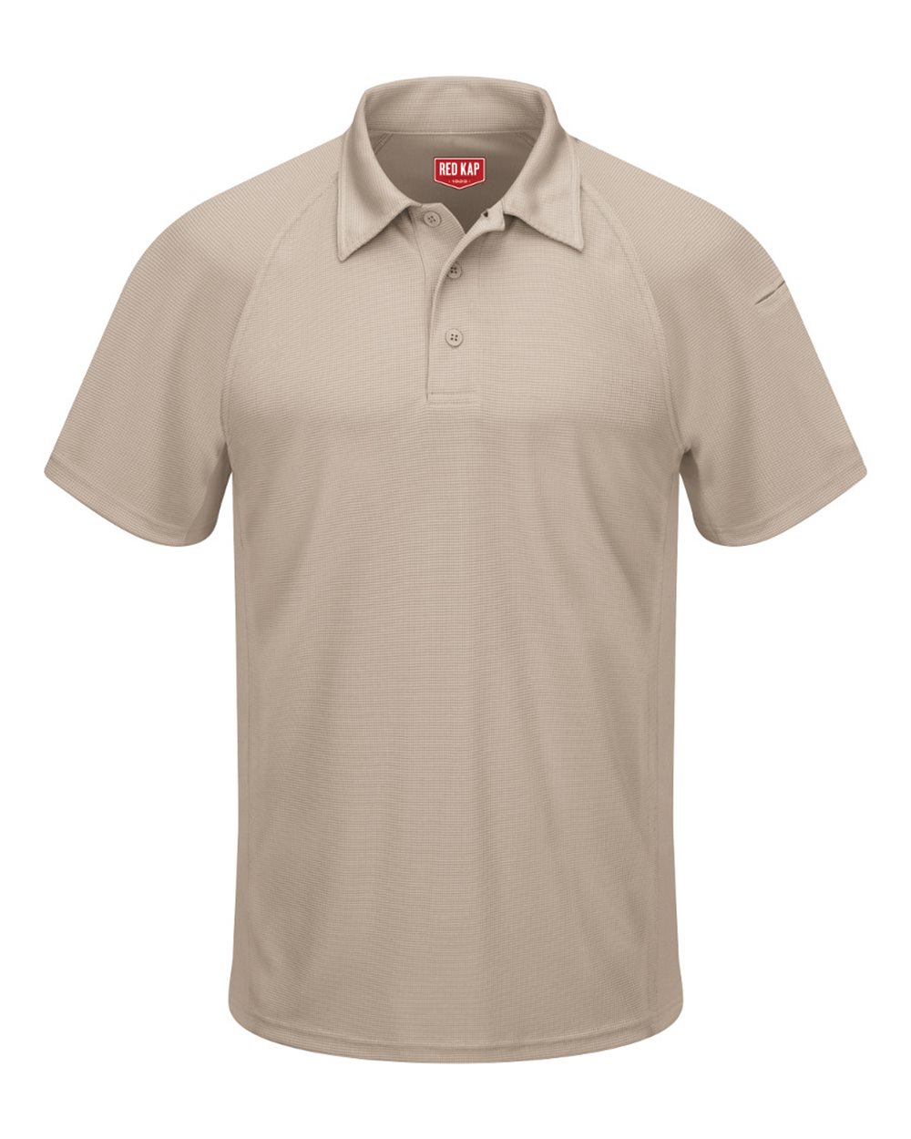 Front View of Tan Performance Knit® Flex Series Active Polo - SK92