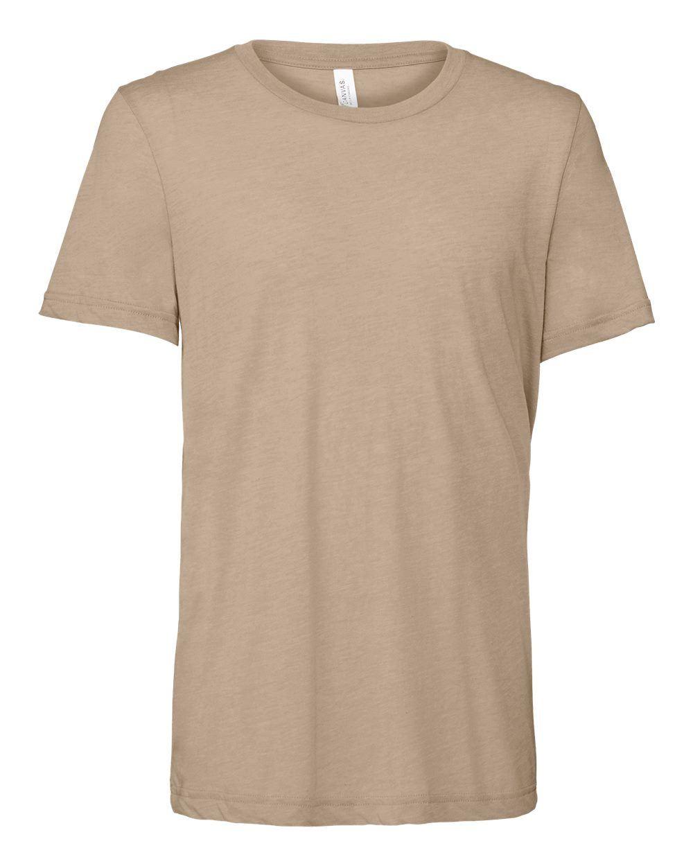 Front View of Tan Triblend Triblend Tee - 3413