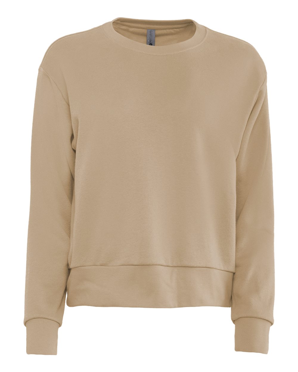 Front View of Tan Women&#39;s Laguna Sueded Sweatshirt - 9084