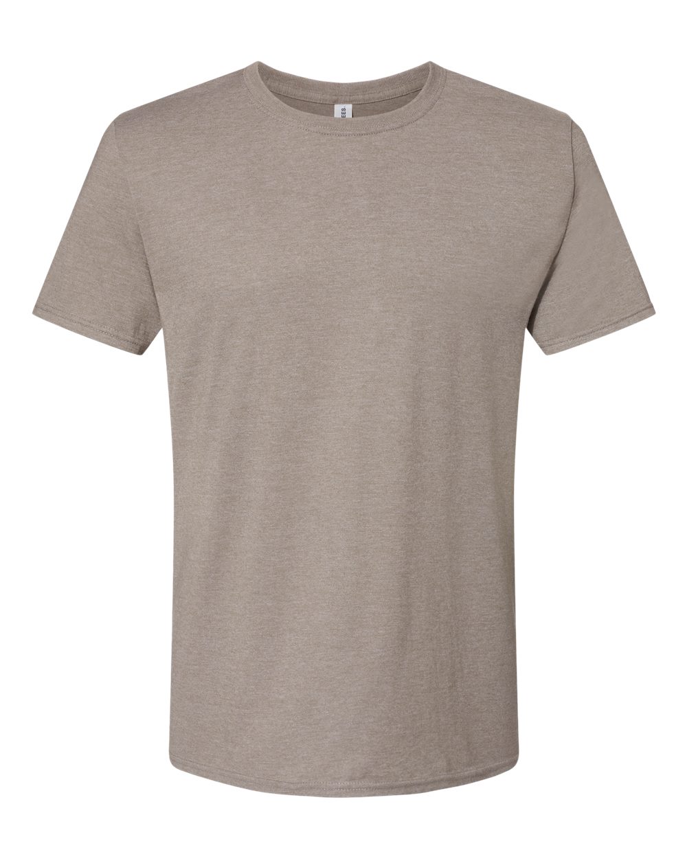 Front View of Taupe Heather Premium Blend Ring-Spun T-Shirt - 560MR