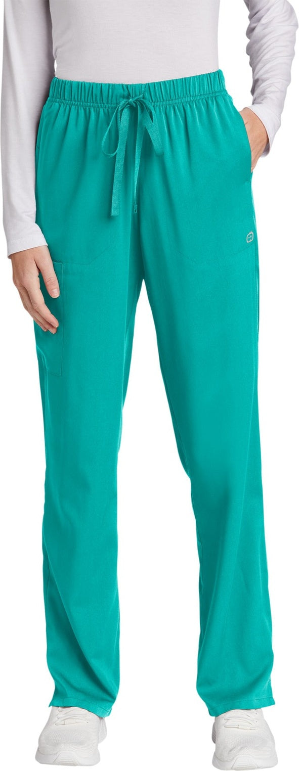 Front View of Teal Wink Women's Premiere Flex Cargo Pant WW4158