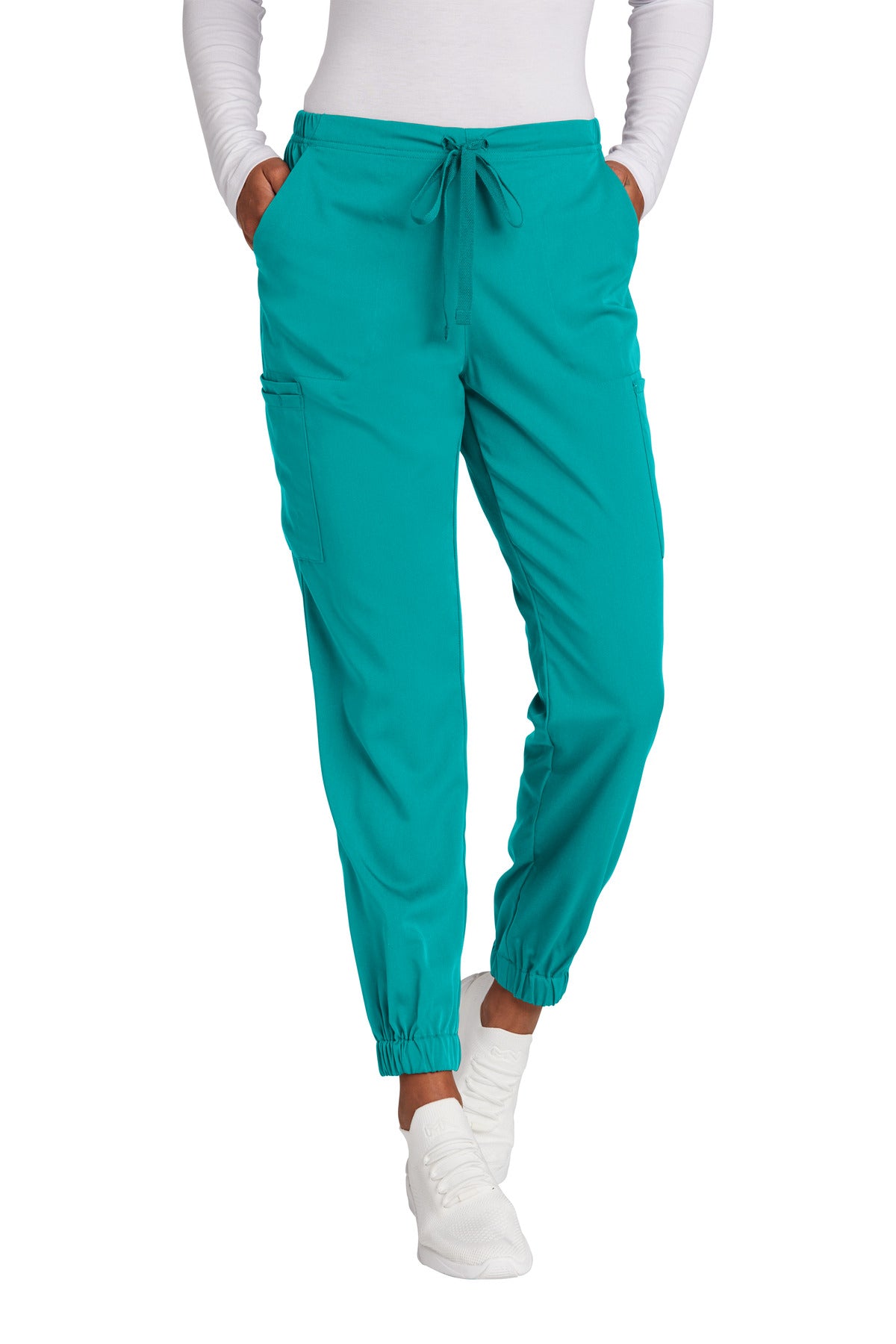Front View of Teal Wink Women's Premiere Flex Jogger Pant WW4258