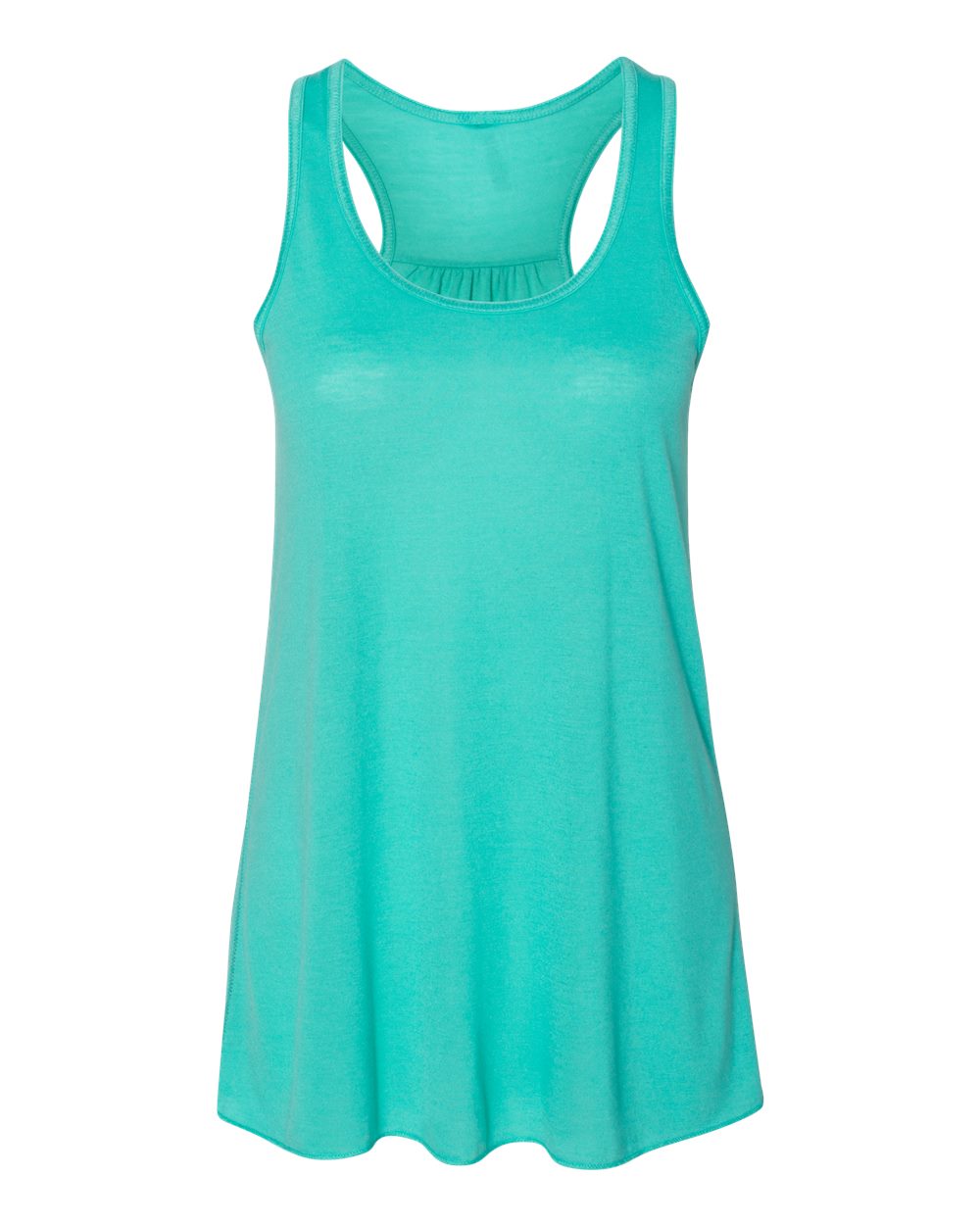 Front View of Teal Women&#39;s Flowy Racerback Tank - 8800