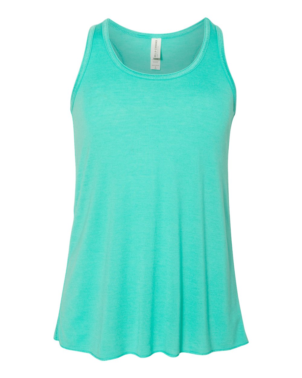 Front View of Teal Youth Flowy Racerback Tank - 8800Y