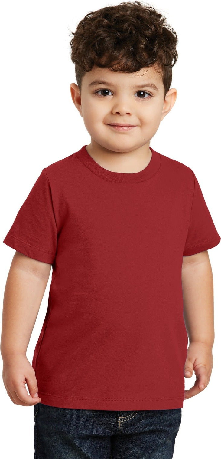 Front View of Team Cardinal Port & Co Toddler Fan Favorite Tee. PC450TD