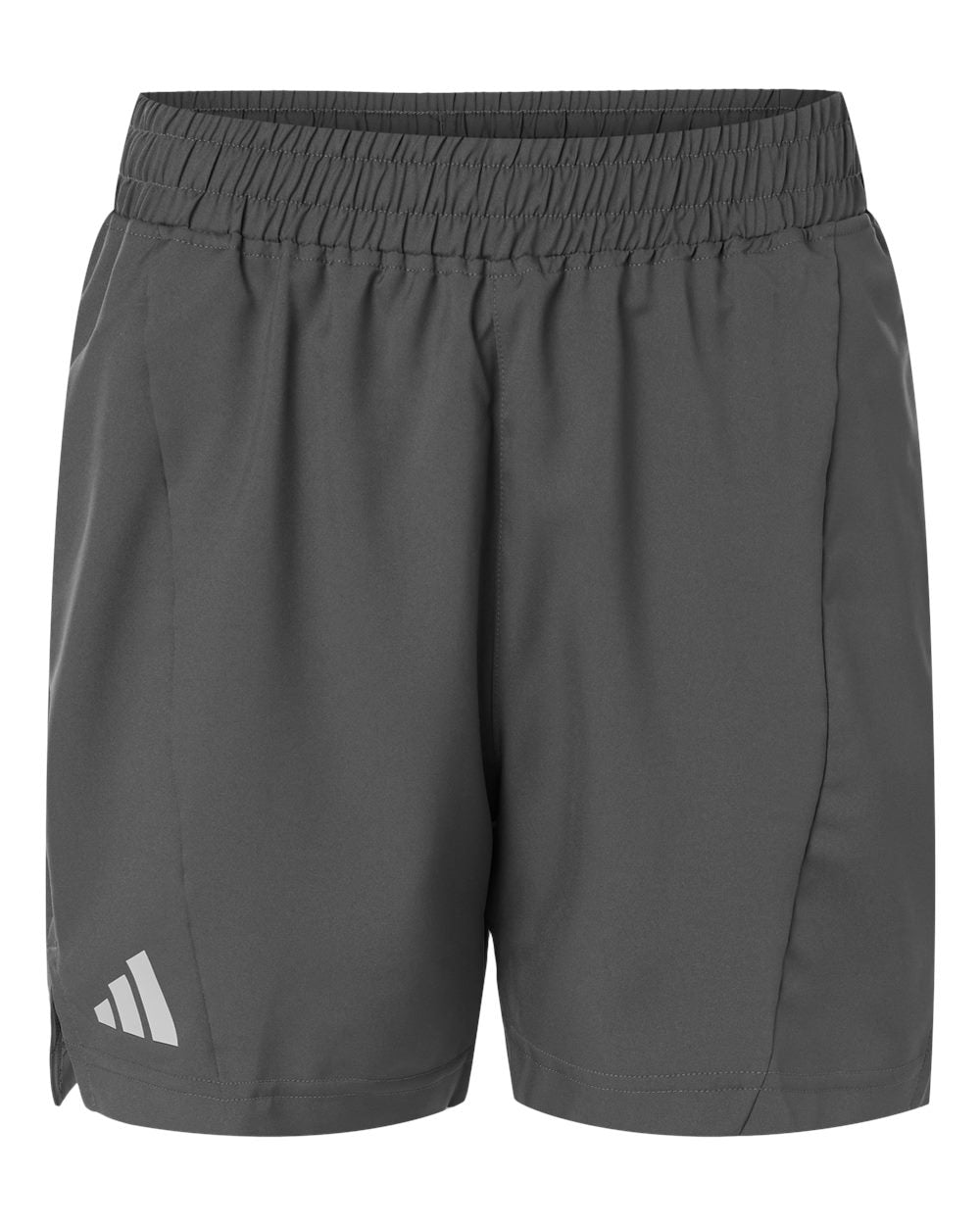 Front View of Team Grey Four/ White Men's D4T Woven 7" Shorts - AT304