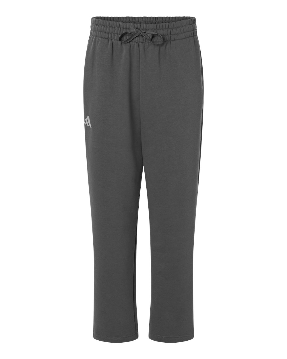 Front View of Team Grey Four/ White Men's Fleece Sweatpants - AT215