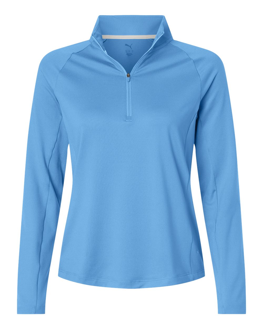 Front View of Team Light Blue Women's Pure 2.0 Quarter-Zip - 629449 plain