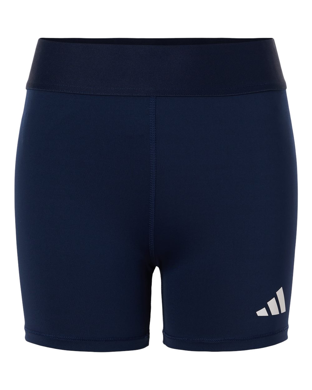 Front View of Team Navy Blue Women's Techfit Compression Shorts - AT310