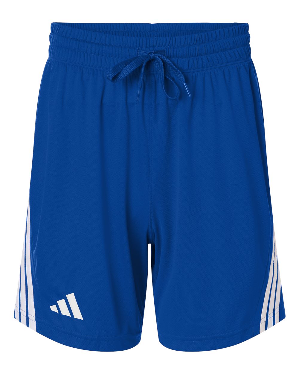 Front View of Team Royal Blue/ White Men's 3-Stripes 7" Shorts - AT300 plain