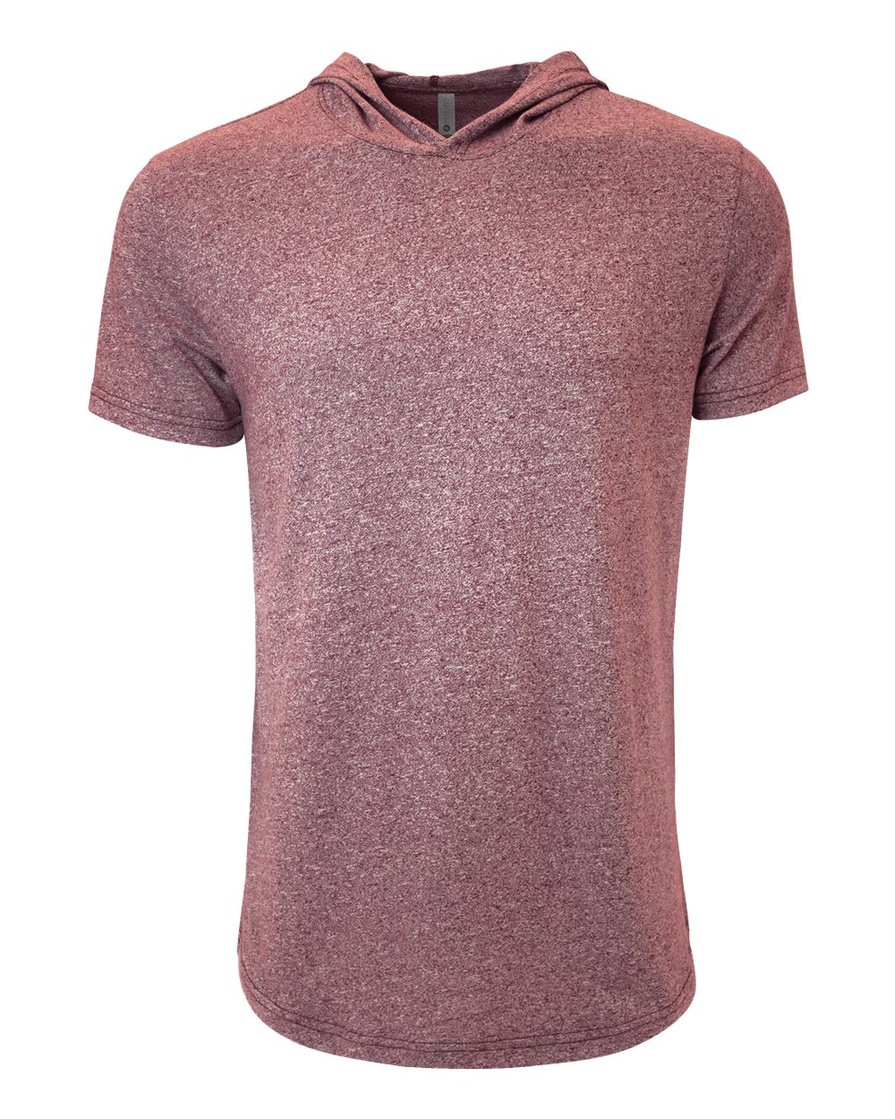 Front View of Tech Maroon Mock Twist Hoodie T-Shirt - 2022