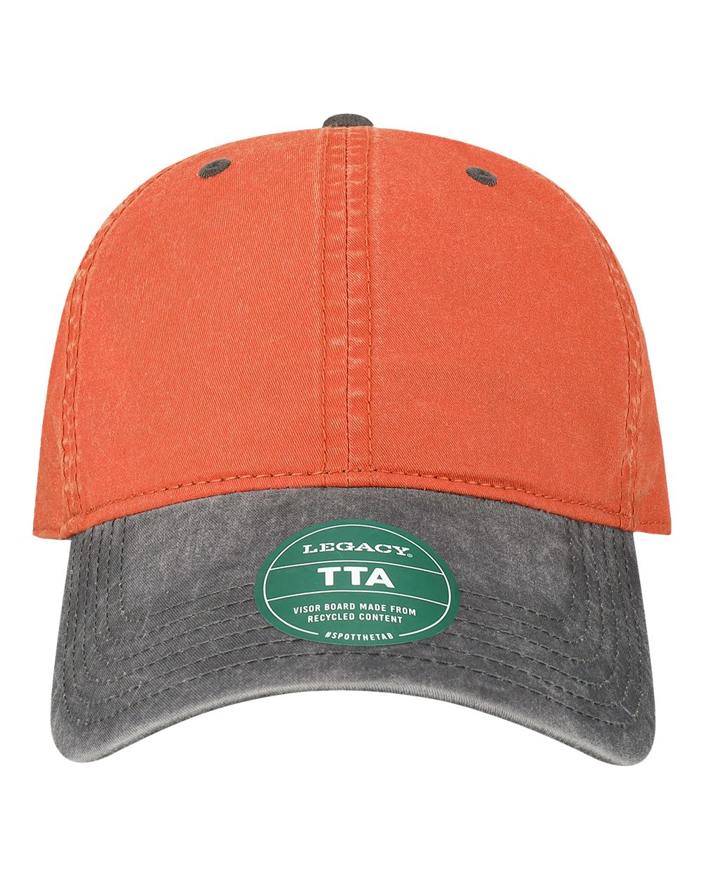 Front View of Terracotta/ Cinder Terra Twill Cap - TTA