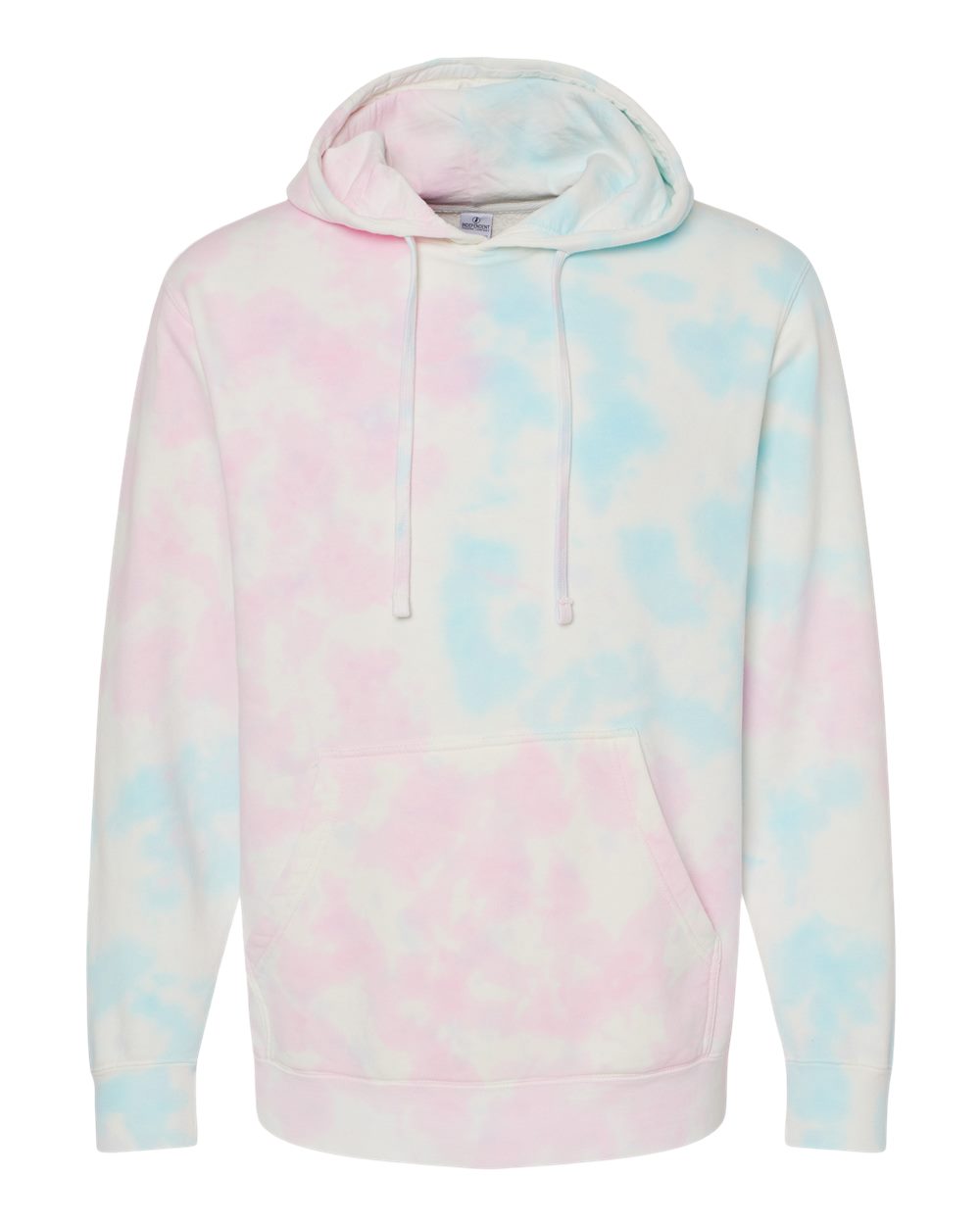 Front View of Tie Dye Cotton Candy Midweight Tie-Dyed Hooded Sweatshirt - PRM4500TD