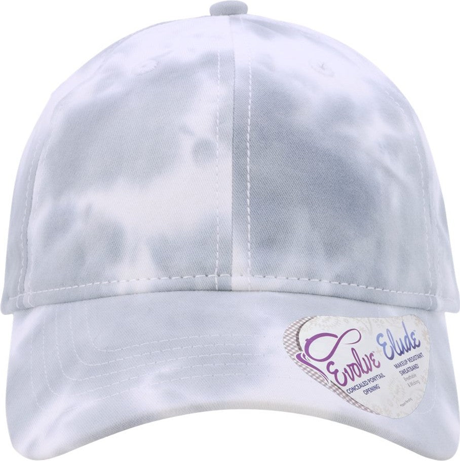 Tie-Dye Slate Blue Women's Garment-Washed Fashion Print Cap - HATTIE