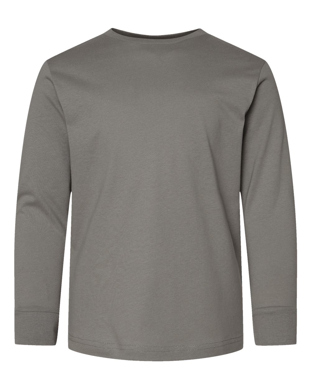 Front View of Titanium Youth Fine Jersey Long Sleeve Tee - 6201