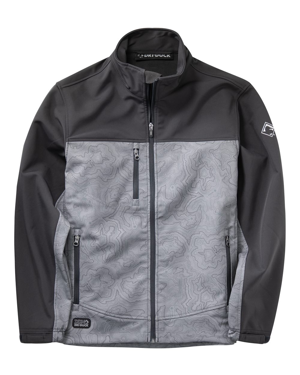 Front View of Topo/ Charcoal Motion Soft Shell Jacket - 5350