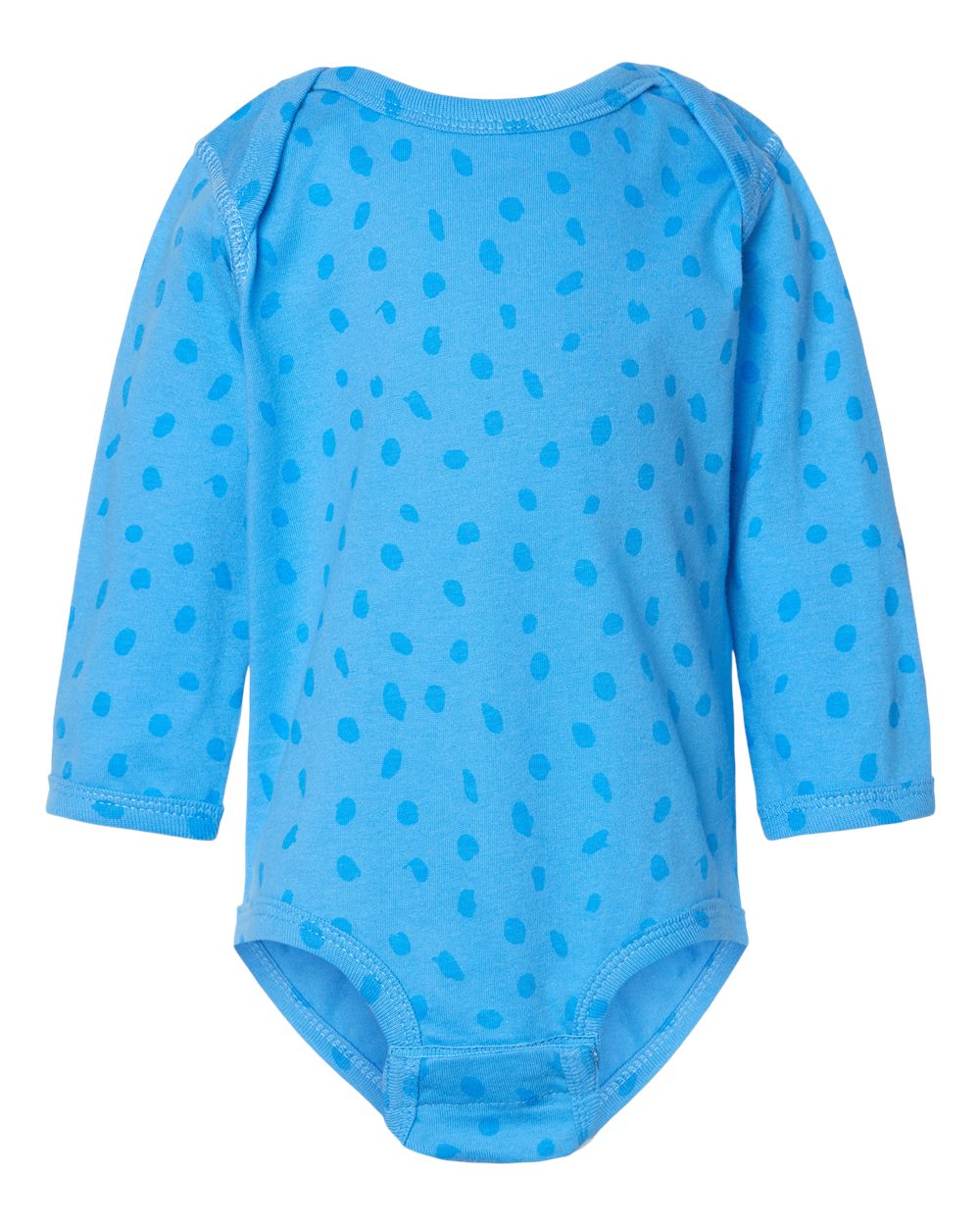 Front View of Tradewind Spot Infant Fine Jersey Long Sleeve Bodysuit - 4421