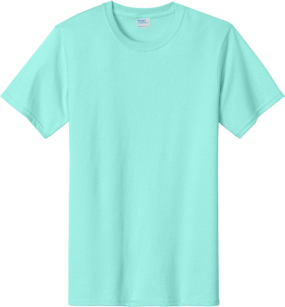Front View of TrCeladon Port & Co Essential Tee. PC61