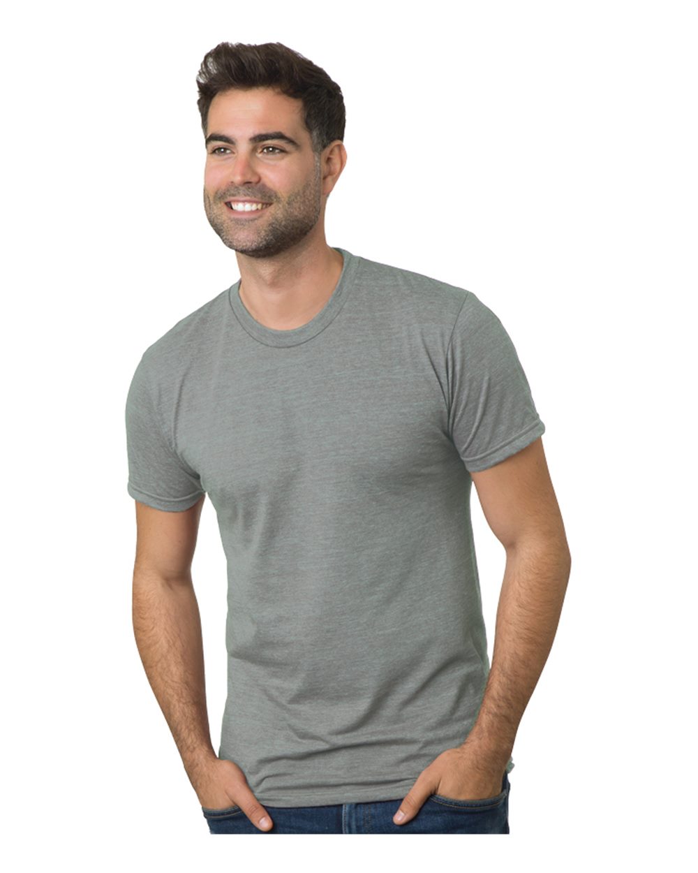 Front View of Tri Asphalt Triblend T-Shirt - 9570