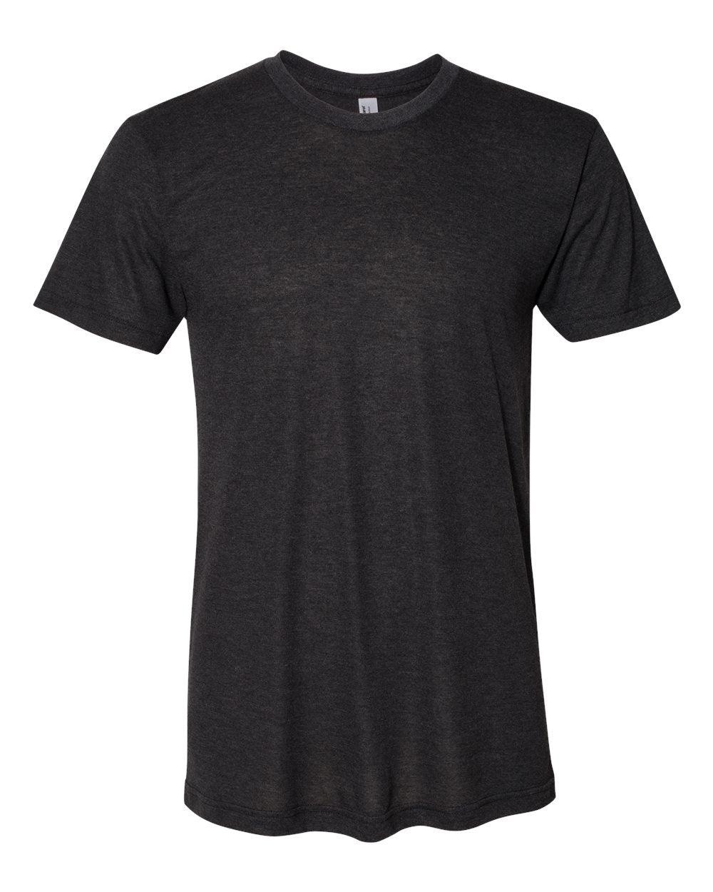 Front View of Tri-Black Triblend Track Tee - TR401