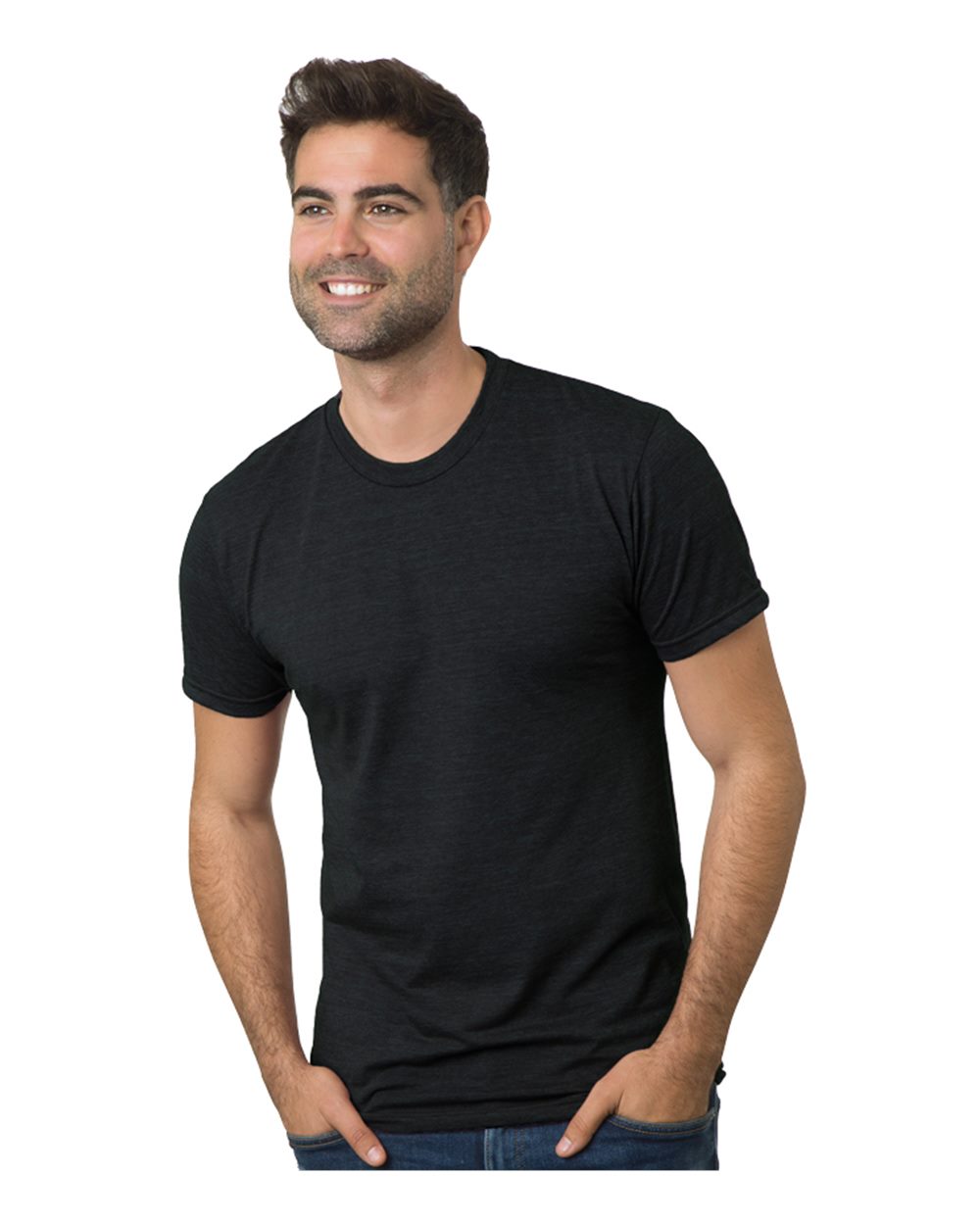 Front View of Tri Charcoal Triblend T-Shirt - 9570