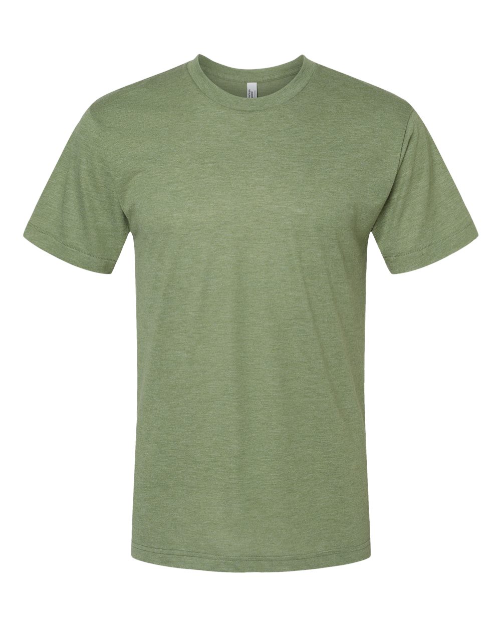 Front View of Tri-Olive Triblend Track Tee - TR401