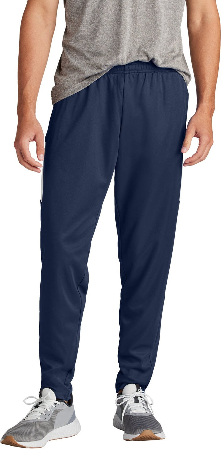 Front View of TrNv/White Sport-Tek Travel Pant PST800