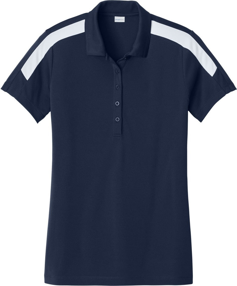 Front View of TrNv/White Sport-Tek Women's Competitor United Polo LST104