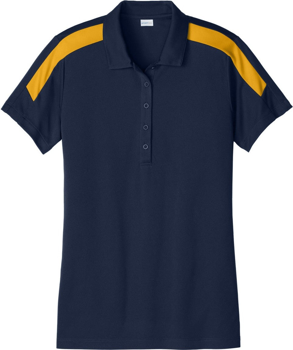 Front View of TrNvy/Gold Sport-Tek Women's Competitor United Polo LST104