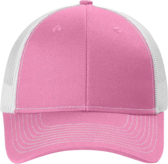 TrPk/Wht Port Authority Snapback Ponytail Trucker Cap LC401