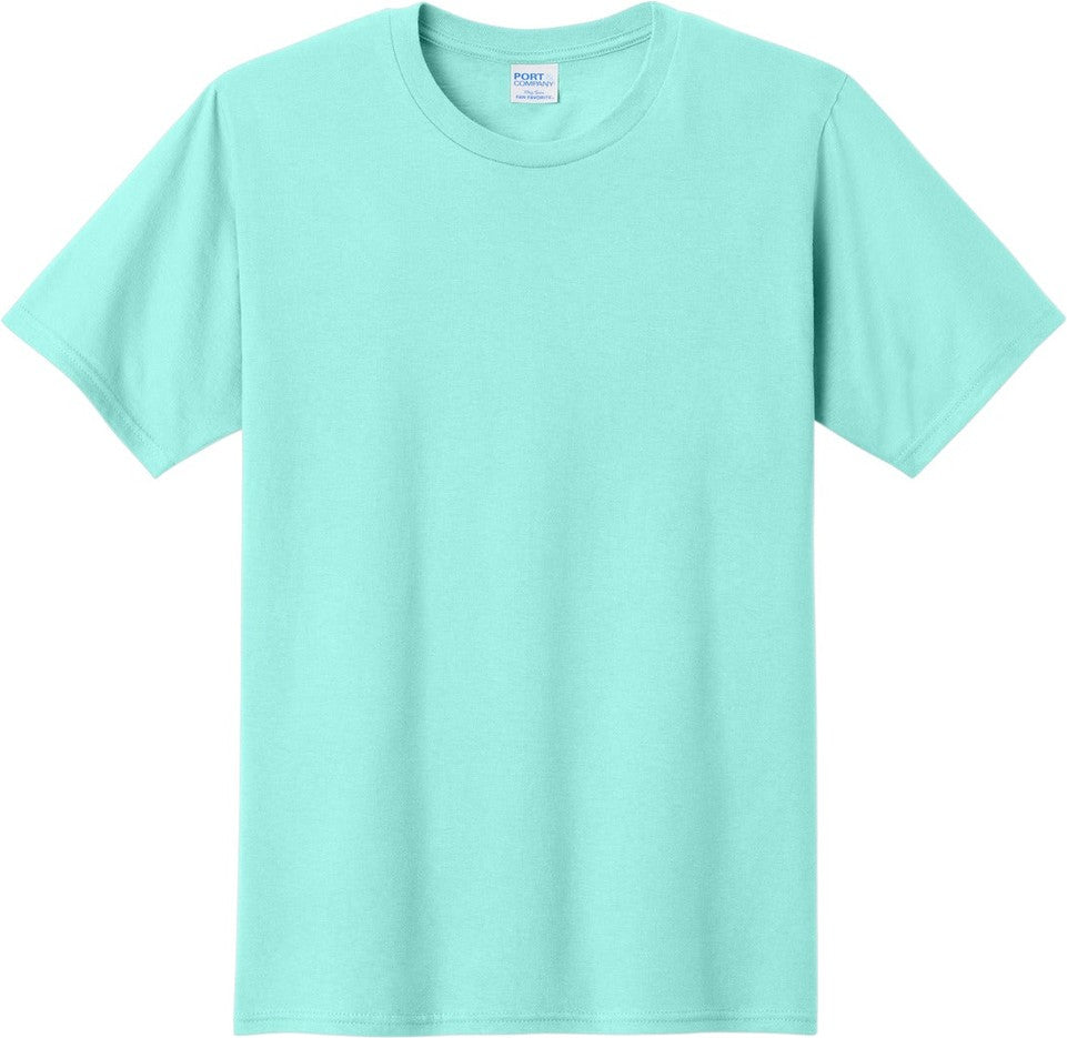 Front View of True Celadon Port & Co Fan Favorite Tee. PC450