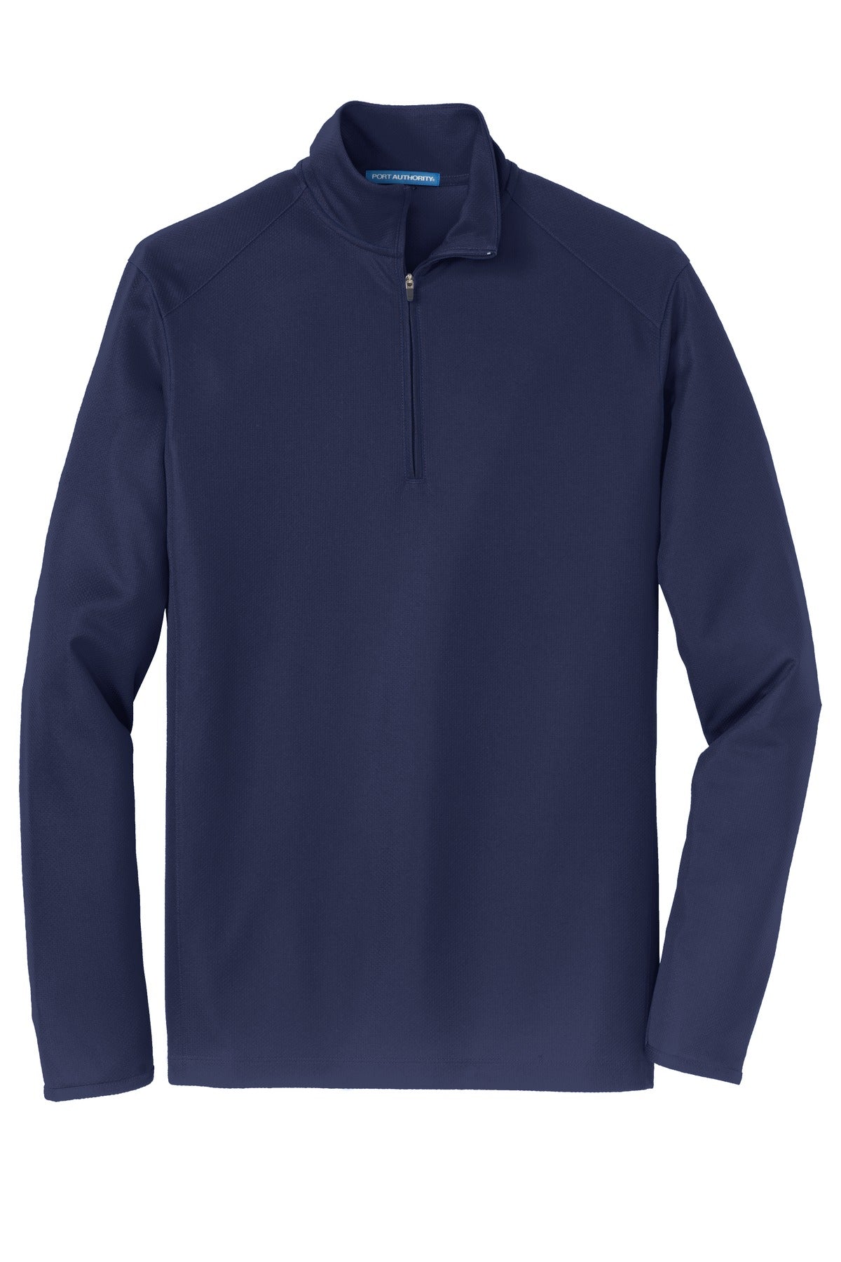 Front View of True Navy Port Authority Pinpoint Mesh 1/2-Zip. K806