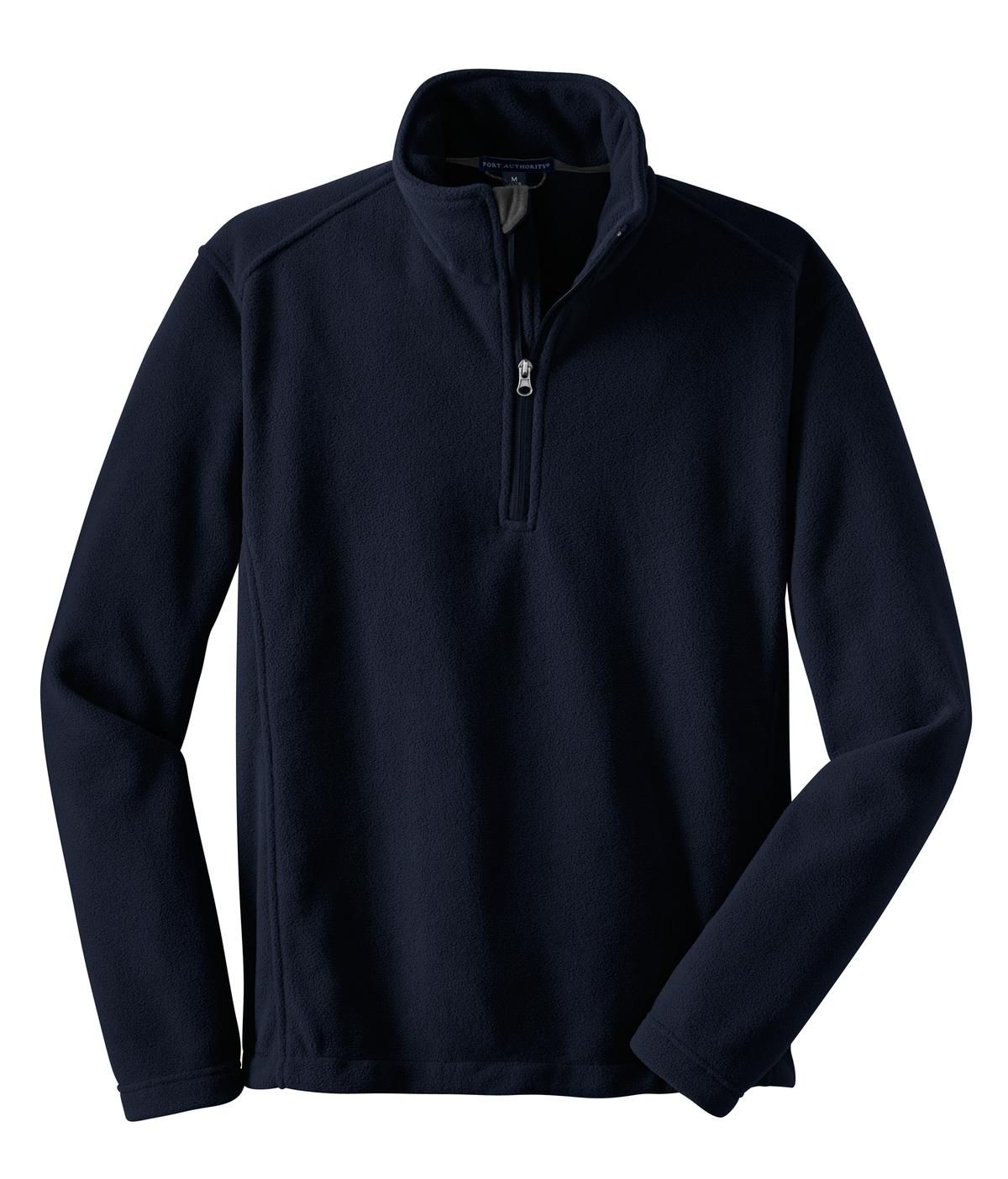 Front View of True Navy Port Authority Value Fleece 1/4-Zip Pullover. F218