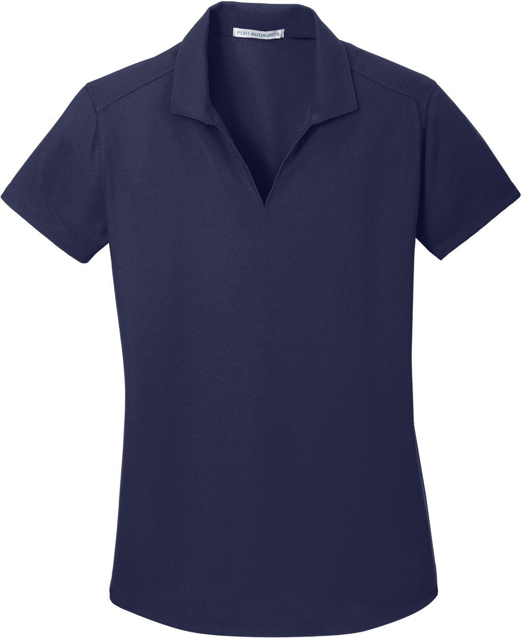 Front View of True Navy Port Authority Women's Dry Zone Grid Polo. L572