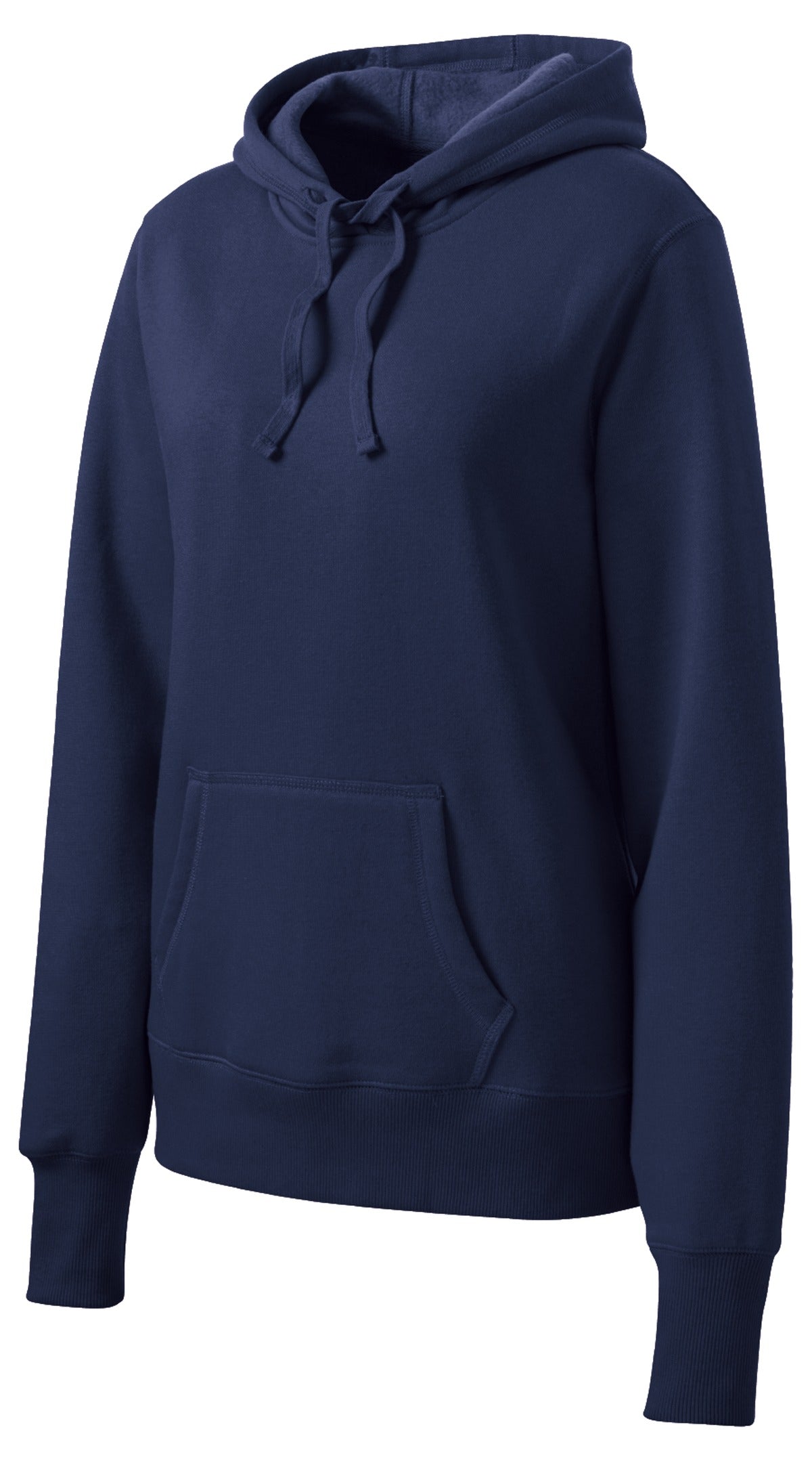 Front View of True Navy Sport-Tek Women's Pullover Hooded Sweatshirt. LST254