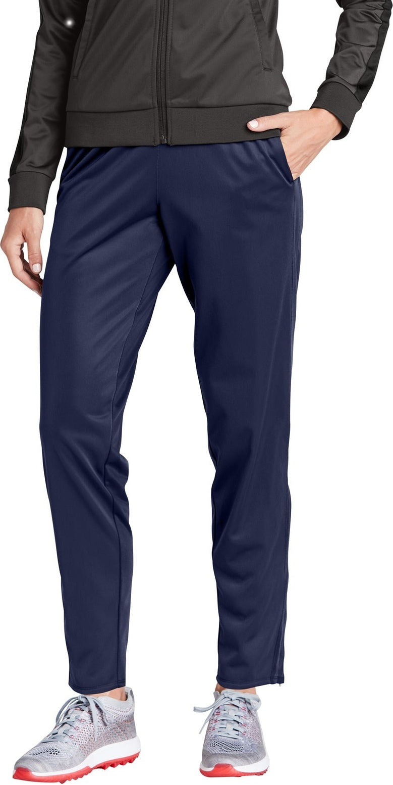 Front View of True Navy Sport-Tek Women's Tricot Track Jogger. LPST95