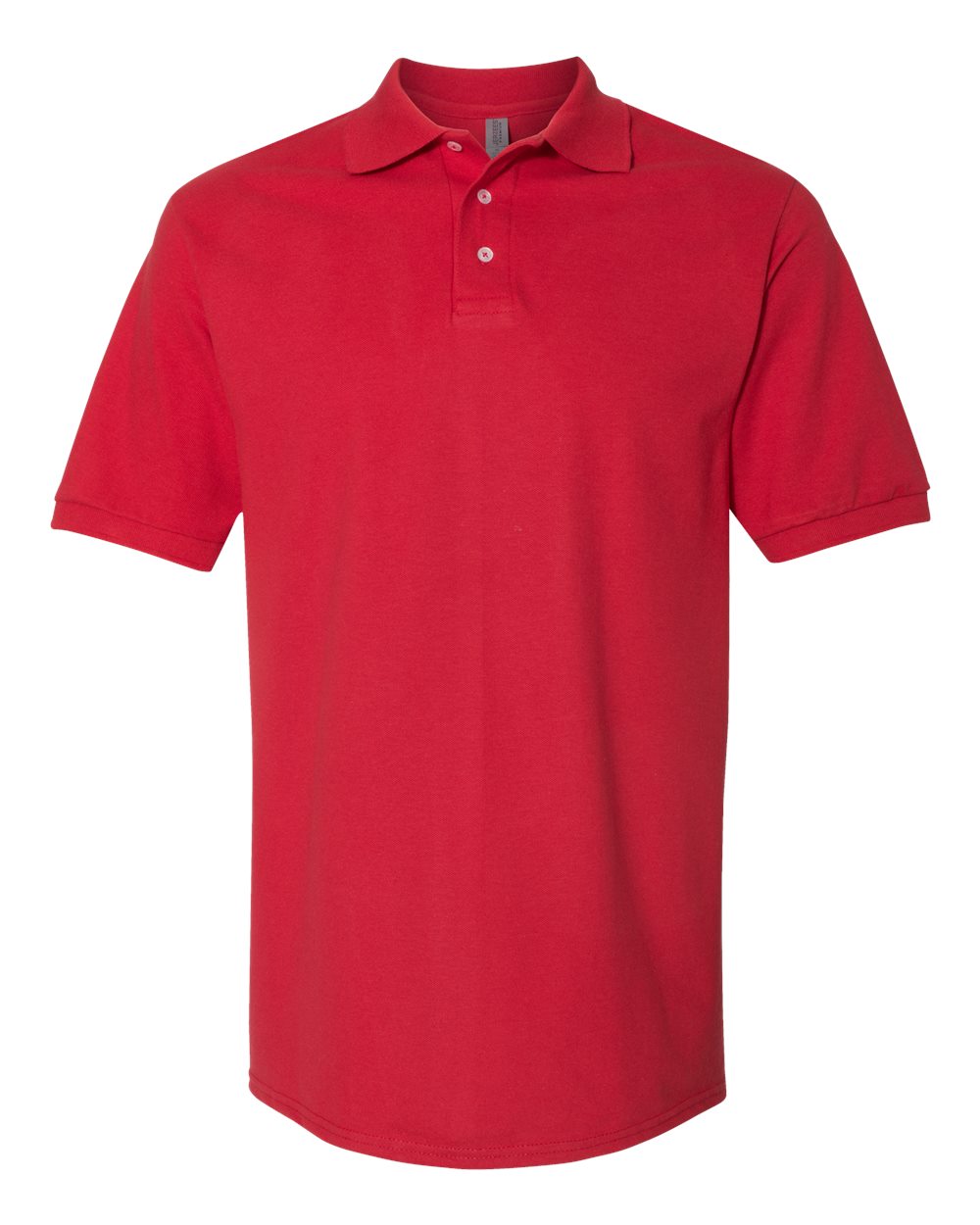 Front View of True Red 100% Ring-Spun Cotton Piqué Polo - 443M