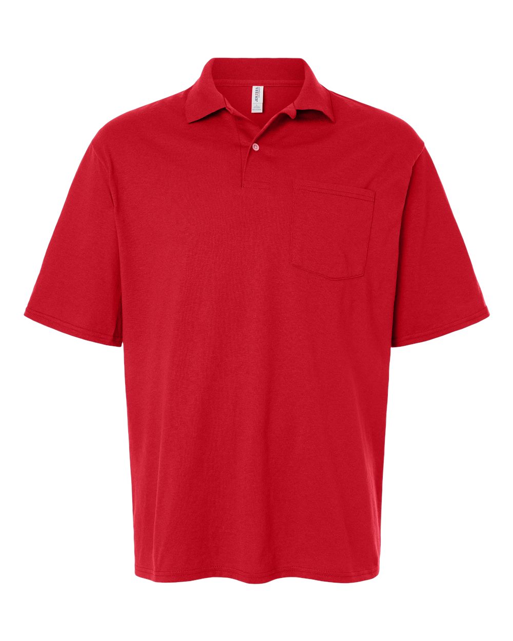 Front View of True Red Dri-Power® Polo with Pocket - 436MP