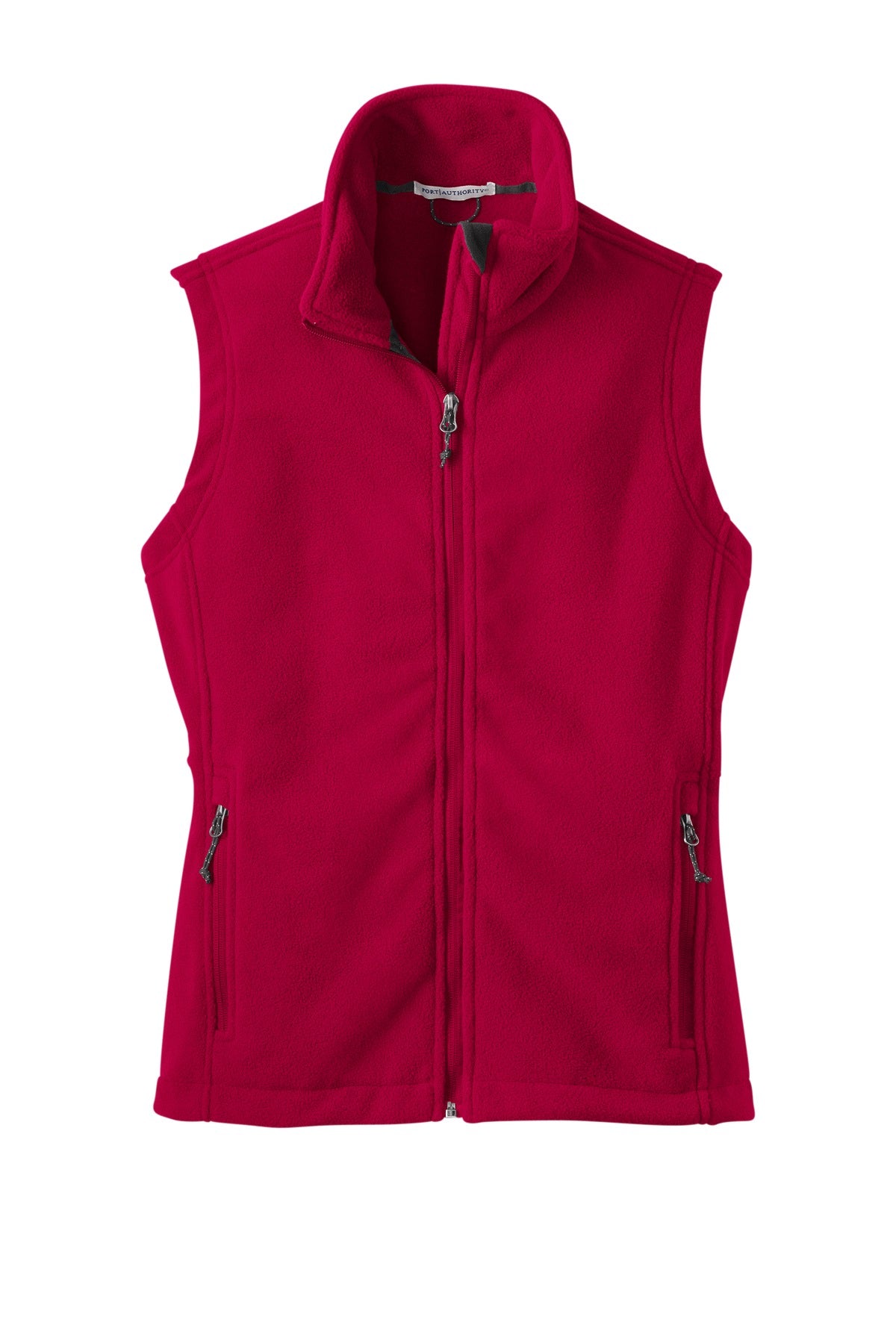 Front View of True Red Port Authority Women's Value Fleece Vest. L219