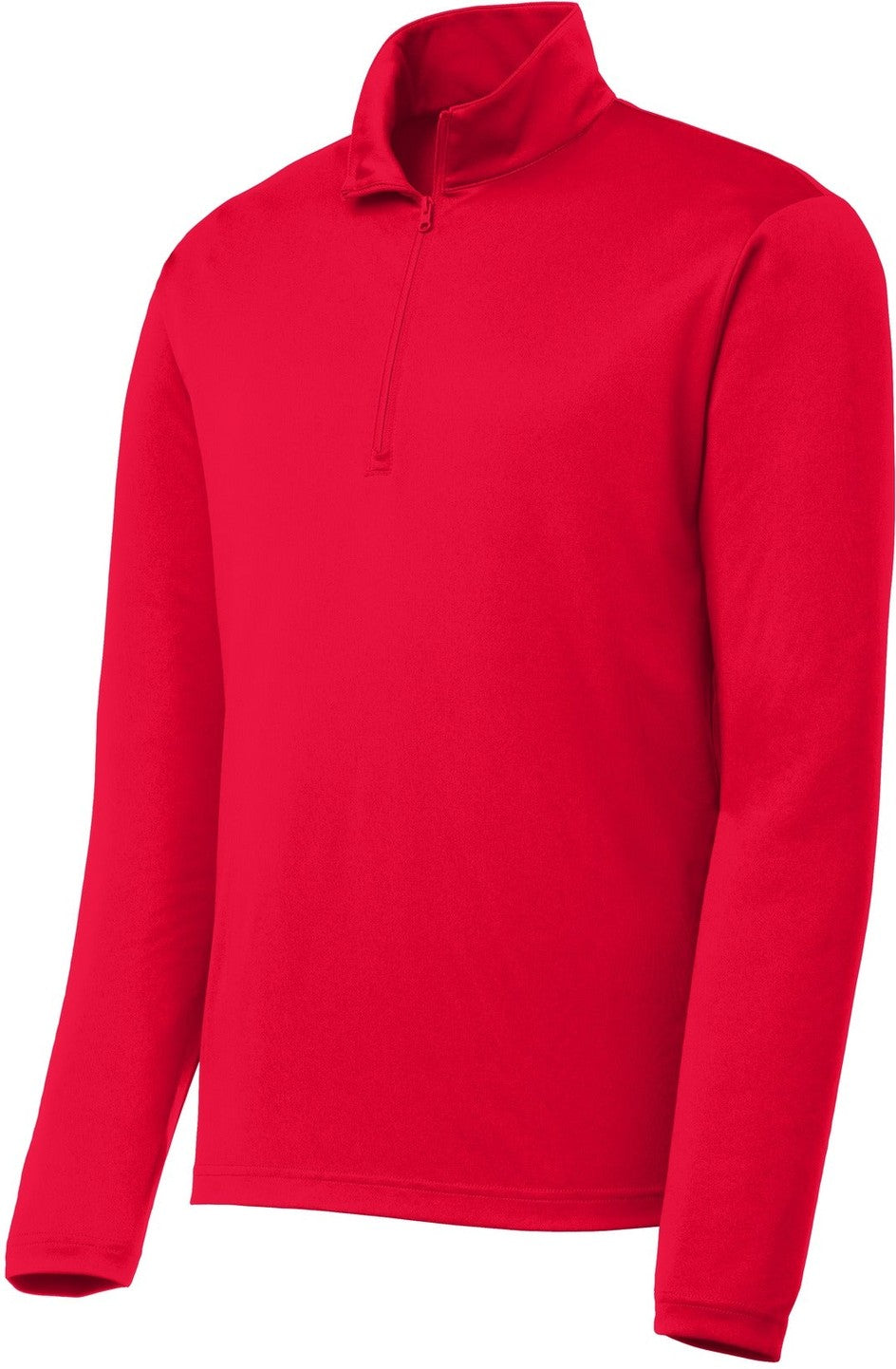 Front View of True Red Sport-Tek PosiCharge Competitor 1/4-Zip Pullover. ST357