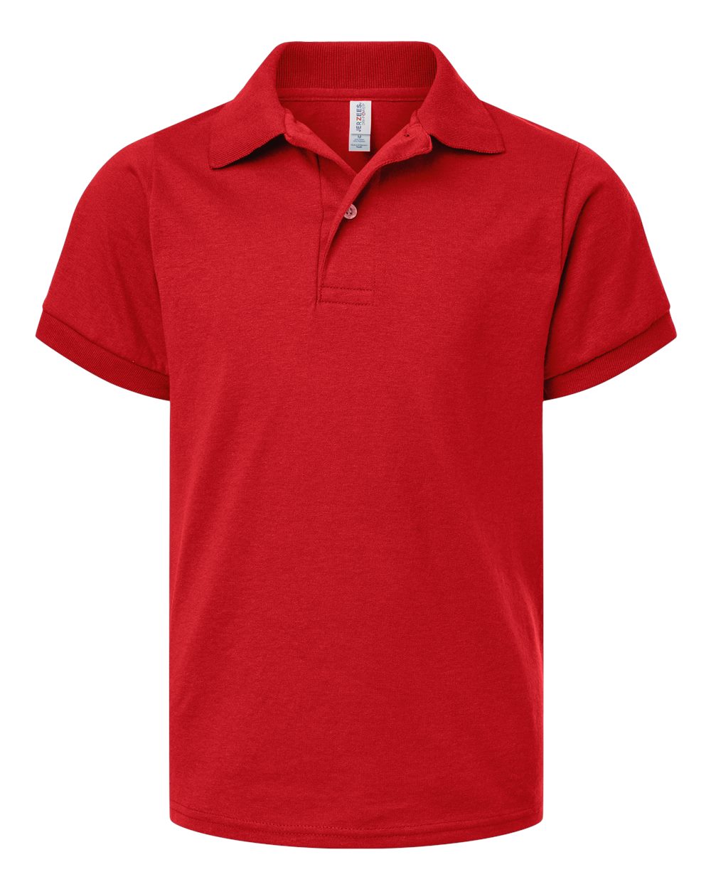 Front View of True Red Youth Dri-Power® Polo - 437K