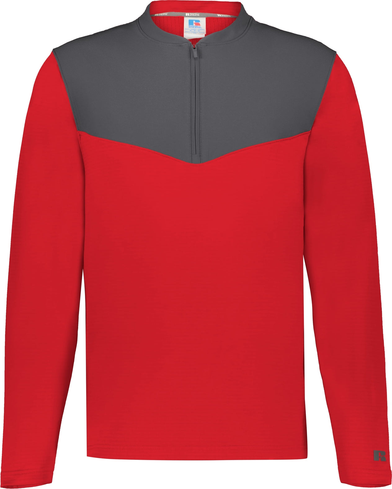 TRUE RED/STEALTH SIDELINE GRID 1/4 ZIP PULLOVER