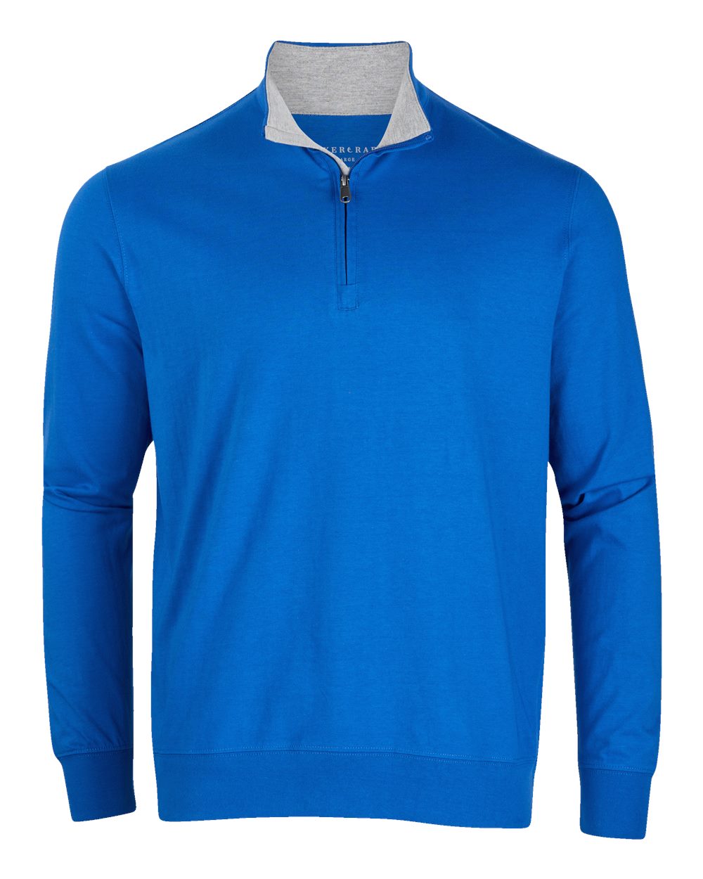 Front View of True Royal Alumni Quarter-Zip Pullover - BM5205